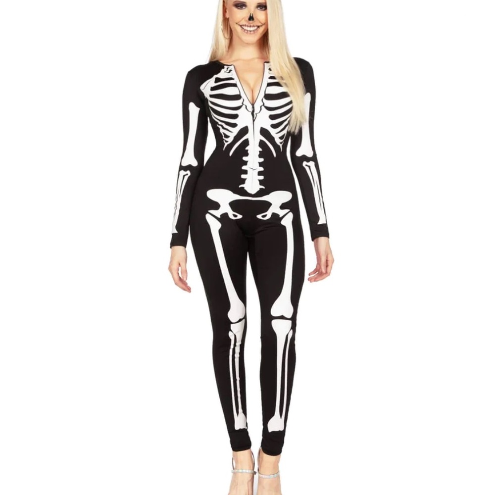 Tipsyelves Skeleton Bodysuit Halloween Costume